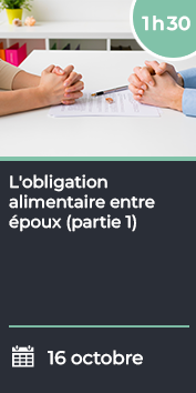 L'obligation alimentaire entre époux (partie 1)